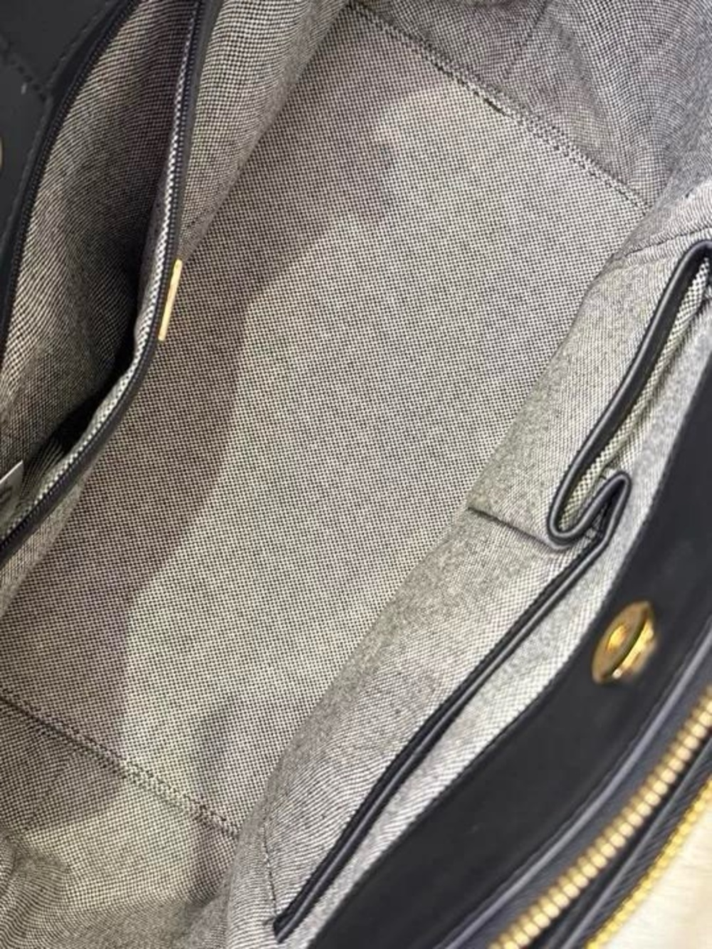 MCM Cognac Visetos Tote with Black Leather Trim - Picture 3 of 4